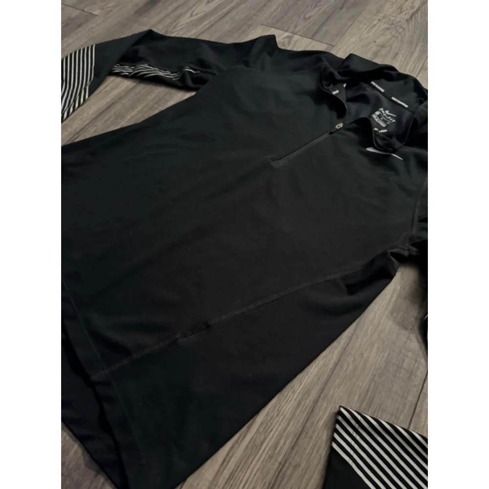 Nike Brand New Flash Element Black and White Dri Fit Size Small QuarterZip $75 - Picture 4 of 13